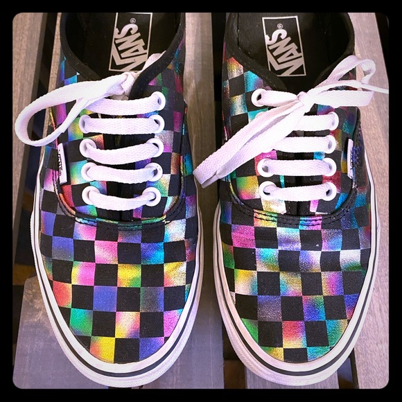 rainbow iridescent vans